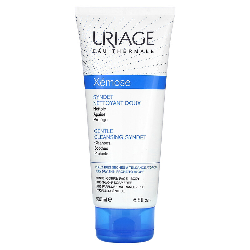 

Uriage, Xemose, Gentle Cleansing Syndet, без отдушек, 200 мл (6,8 жидк. Унции)