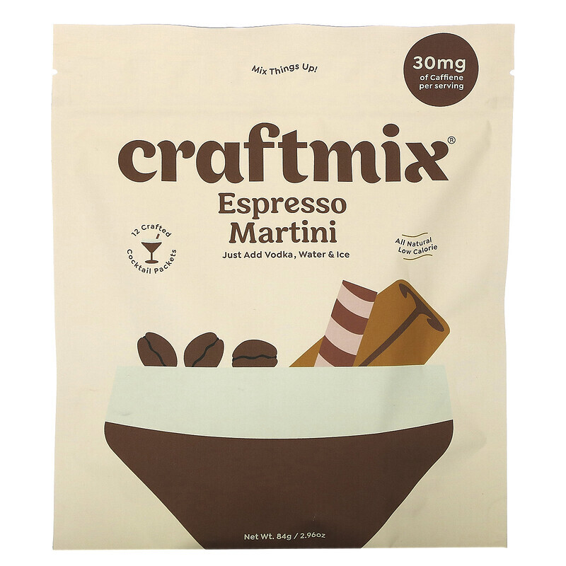 

Craftmix, Коктейльная смесь, экспрессо мартини, 84 г (2,69 унции)