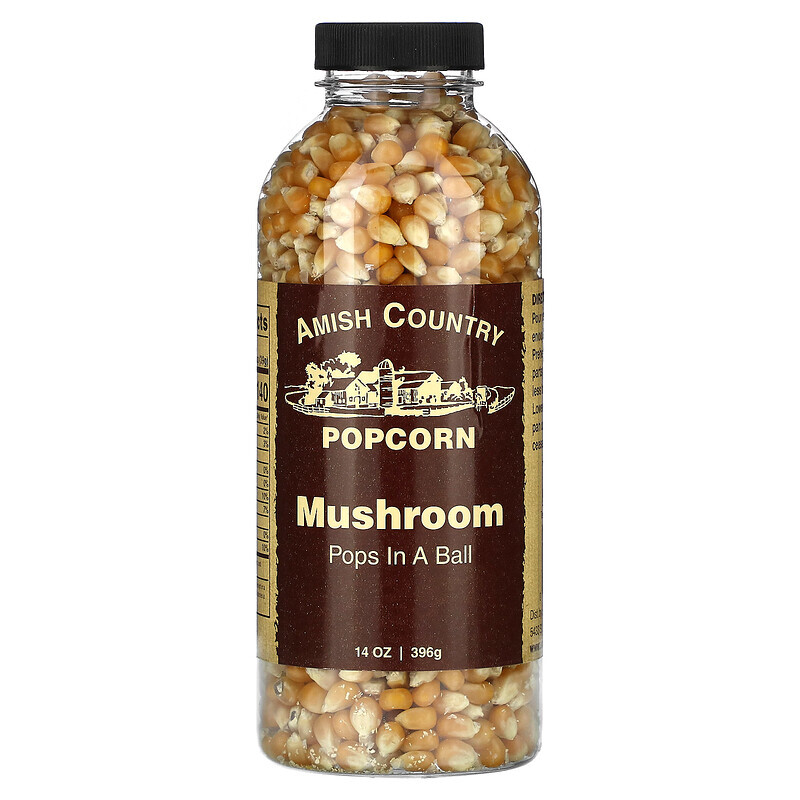 

Amish Country Popcorn, Попкорн с грибами, 425 г (14 унций)