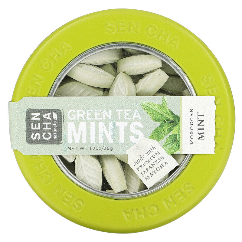 

Sencha Naturals, Мятные леденцы с зеленым чаем, марокканские мятные леденцы, 1,2 унции (35 г)