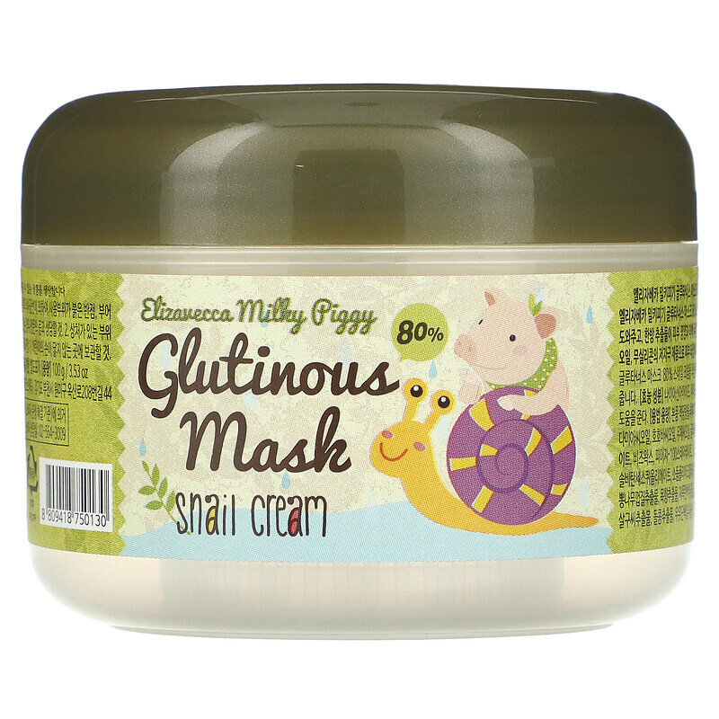 

Elizavecca, Glutinous 80% Mask Snail Cream, 100 г