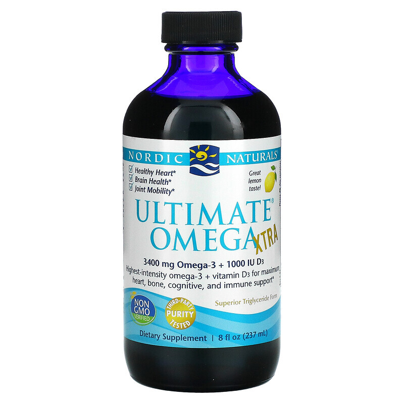 

Nordic Naturals, Ultimate Omega Xtra, лимон, 8 жидких унций (237 мл)