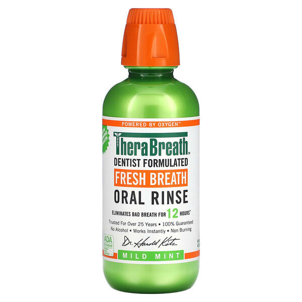 TheraBreath Fresh Breath Oral Rinse Mild Mint 16 fl oz 473 ml 3420₽