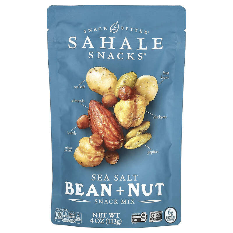 Sahale Snacks, Snack Mix, морская соль и орехи, 4 унции (113 г)