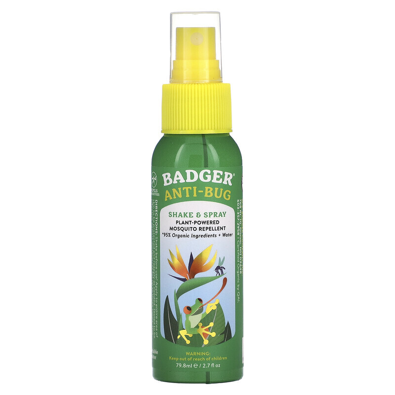 

Badger Company, Anti-Bug, Shake & Spray, Antimückenspray, Schütteln und Sprühen, 78,85 ml (2,7 fl. oz.)