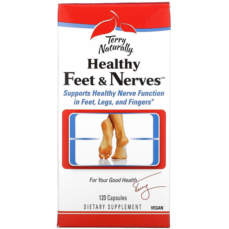 

Terry Naturally, Healthy Feet & Nerves, здоровые ноги и нервы, 120 капсул