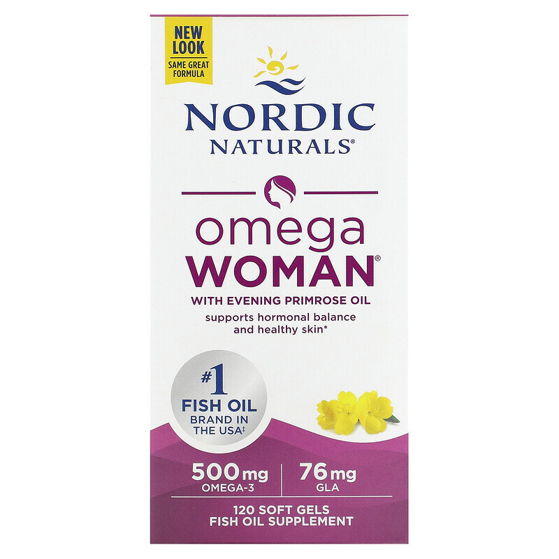 

Nordic Naturals, Omega Woman, с маслом примулы вечерней, 120 капсул