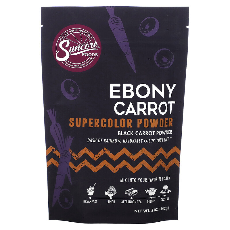 Suncore Foods Ebony Carrot суперцветный порошок 5 унций 142 г 5208₽