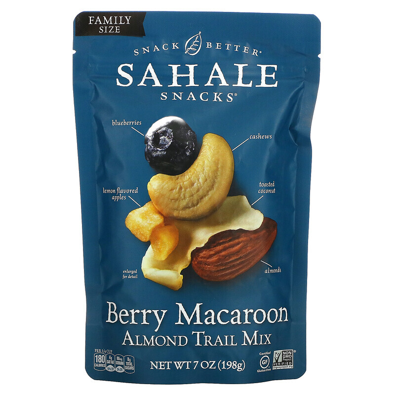 Sahale Snacks, смесь миндаля, орехов и сухофруктов, ягодный макарун, 198 г (7 унций)