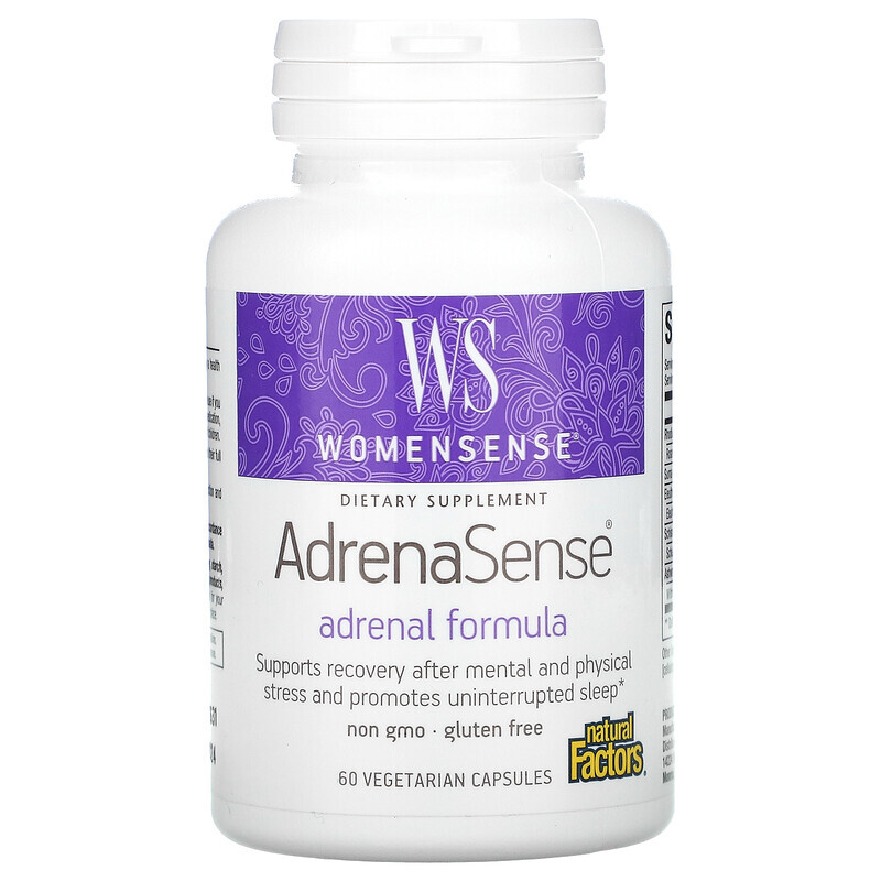 

Natural Factors, Womensense, AdrenaSense, 60 Vegetarian Capsules