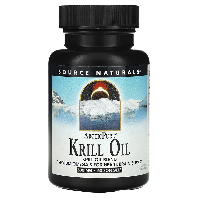 

Source Naturals, ArcticPure, крилевый жир, 500 мг, 60 желатиновых капсул