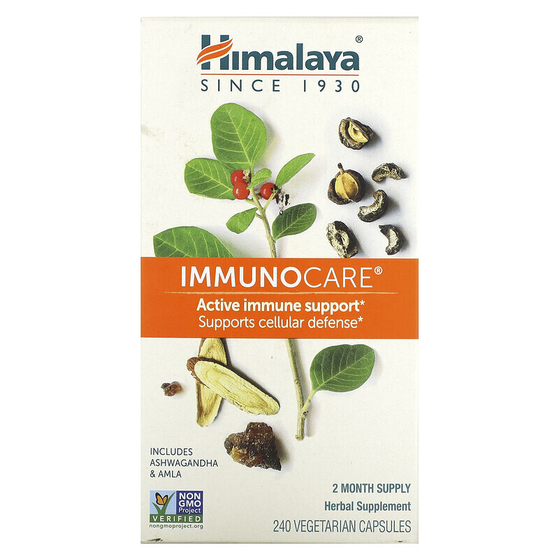 

Himalaya, ImmunoCare, 240 вегетарианских капсул