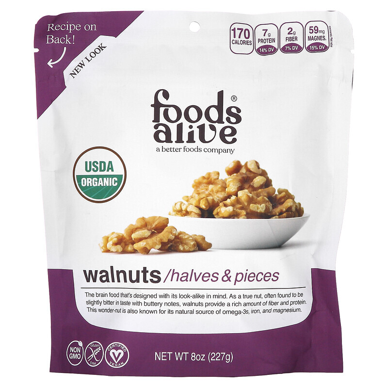 

Foods Alive, Organic Superfood, Walnuts, 10 oz (284 g)