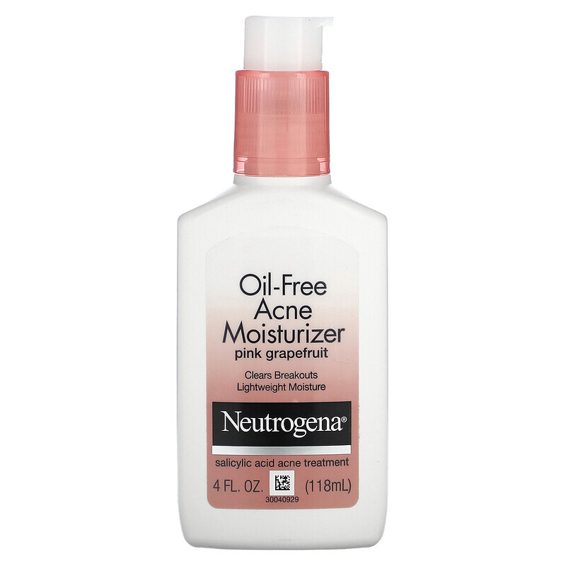 

Neutrogena, Oil-Free Acne Moisturizer, Pink Grapefruit, 4 fl oz (118 ml)