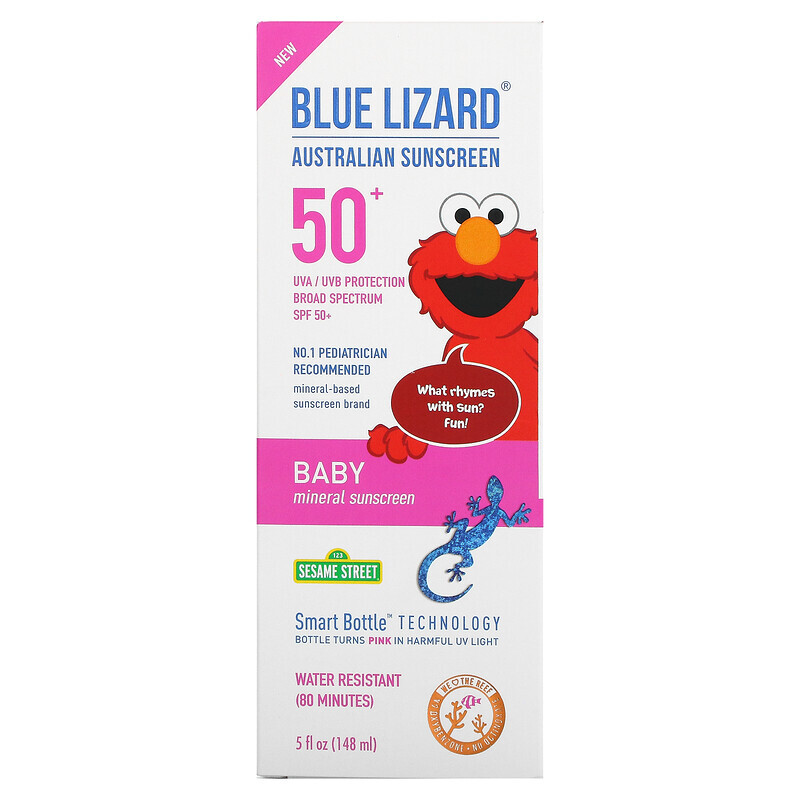 Blue Lizard Australian Sunscreen, Для детей, минеральное солнцезащитное средство, SPF 50+, 148 мл (5 жидк. Унций)