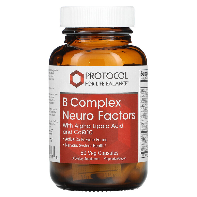 

Protocol for Life Balance, B Complex Neuro Factors, 60 Veg Capsules