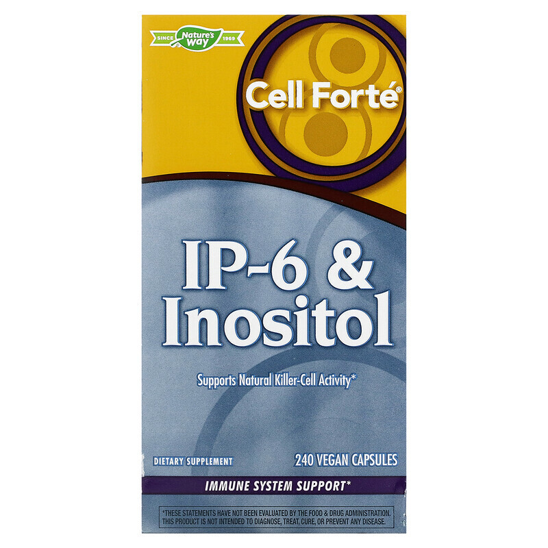 

Nature's Way, Cell Forté IP-6 и инозитол, 240 веганских капсул