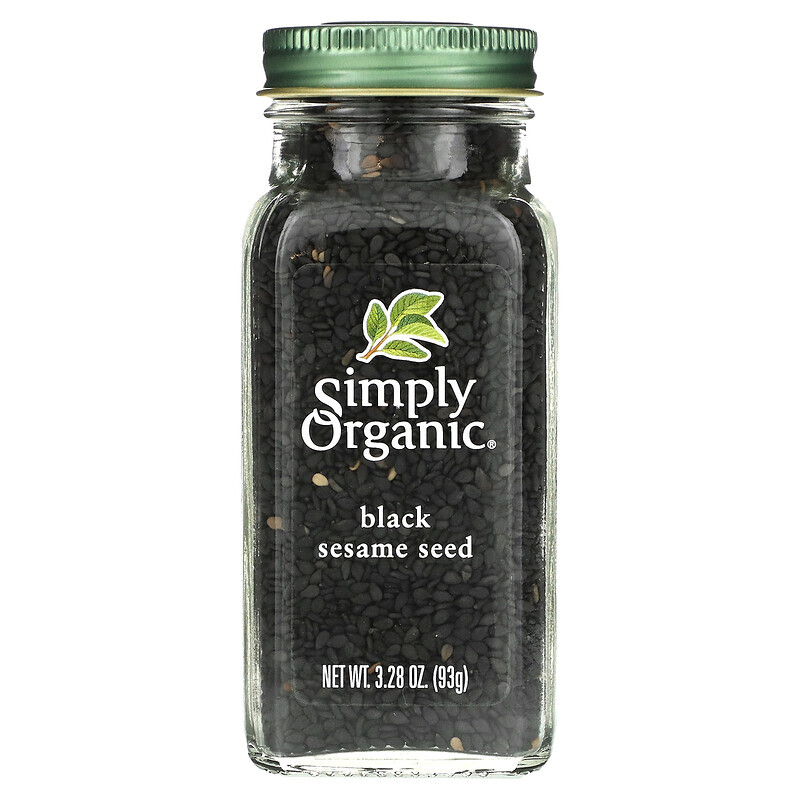 

Simply Organic, Органическое, черное семя кунжута, 3,28 унции (93 г)