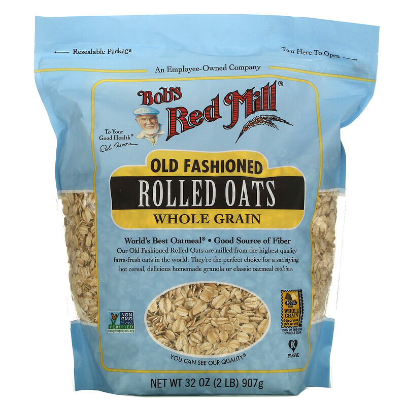 Bob's Red Mill, Old Fashioned Rolled Oats, цельнозерновые, 907 г (32 унции)