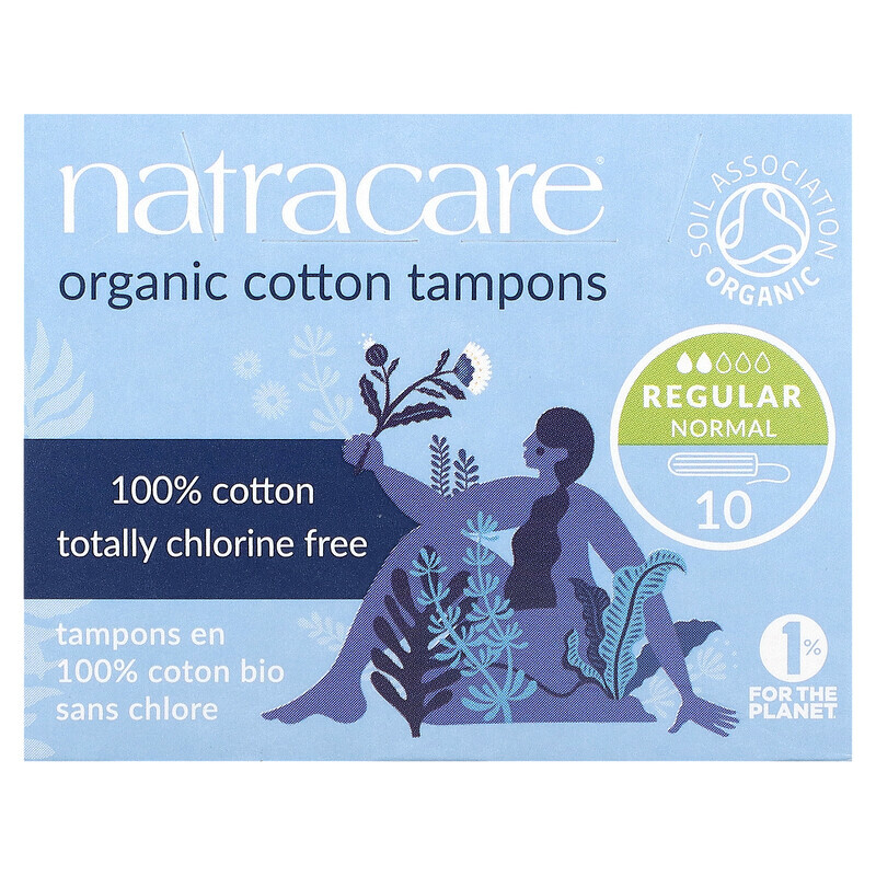 

Natracare, Bio-Baumwoll-Tampons, normal, 10 Tampons