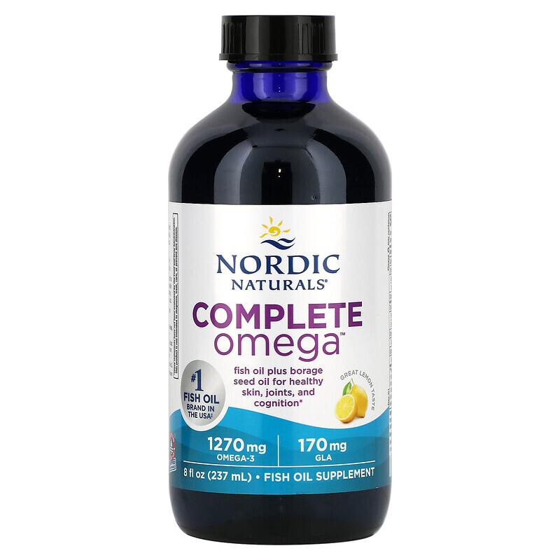Nordic Naturals, Complete Omega, с лимонным вкусом, 237 мл (8 жидк. унций)