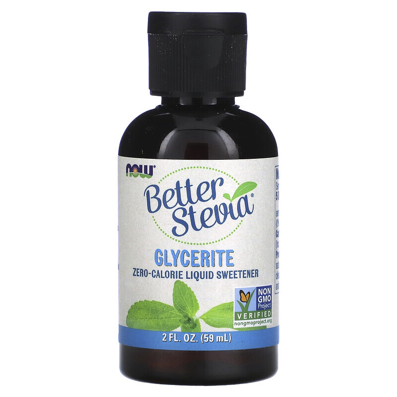 NOW Foods, Better Stevia, подсластитель с нулевой калорийностью в жидкой форме, глицериновый экстракт, 59 мл (2 жидких унции)