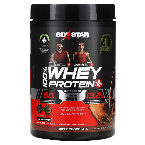 

Six Star, Elite Series, 100% Whey Protein Plus, Triple Chocolate, 1.82 lbs (826 g)