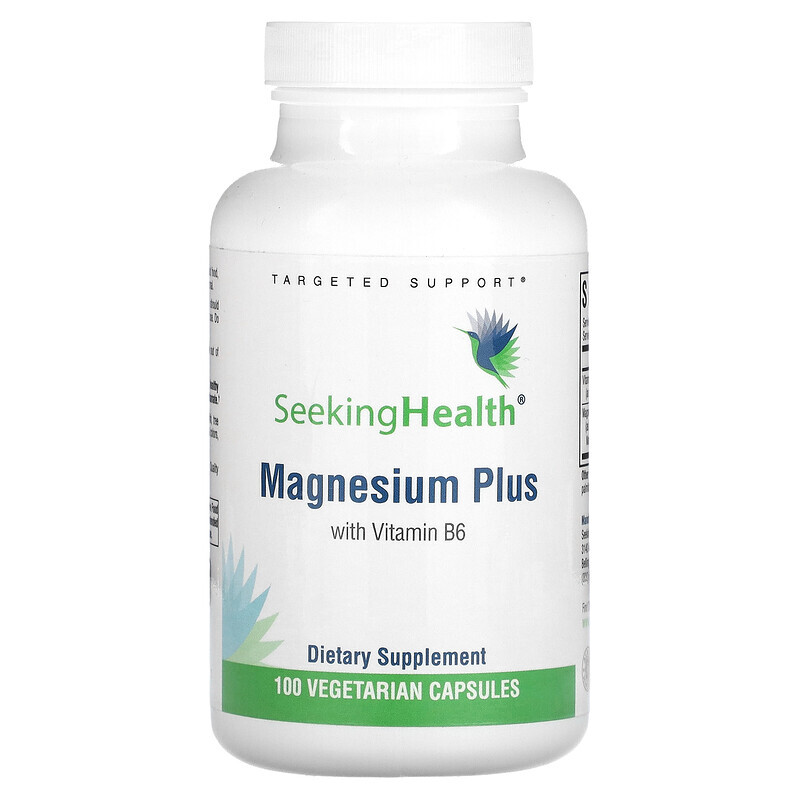 

Seeking Health, Magnesium Plus с витамином B6, 100 вегетарианских капсул