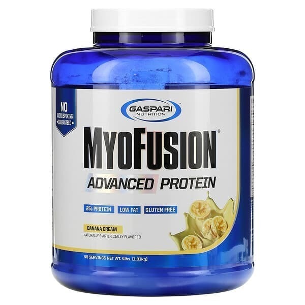 

Gaspari Nutrition, MyoFusion, Advanced Protein, Banana Cream, 4 lbs (1.81 g)