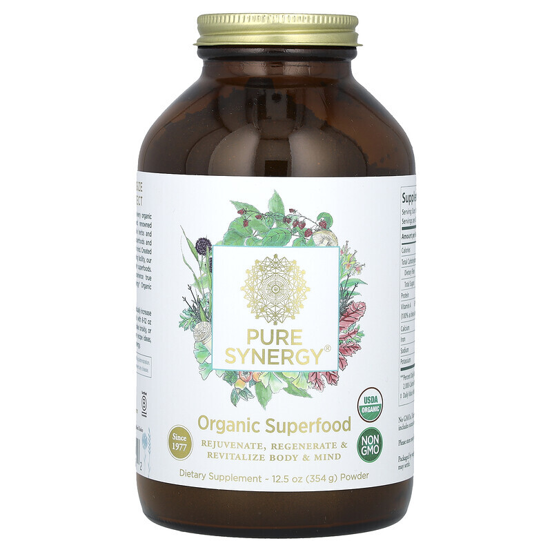 Pure Synergy, органический порошок из суперзелени, 354 г (12,5 унции)
