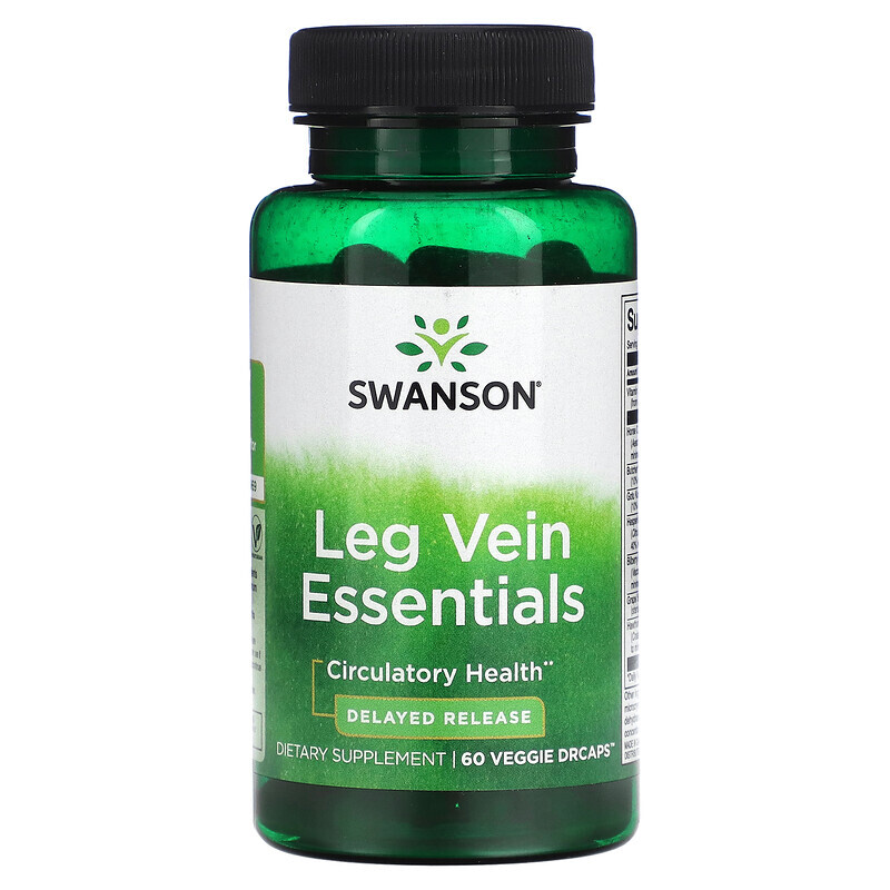 

Swanson, Leg Vein Essentials, 60 вегетарианских капсул