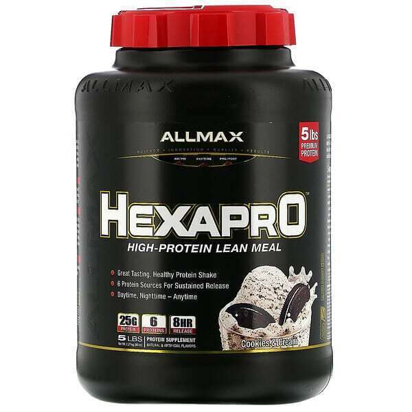 

ALLMAX, Hexapro, High-Protein Lean Meal, Cookies & Cream, 5 lbs (2.27 kg)