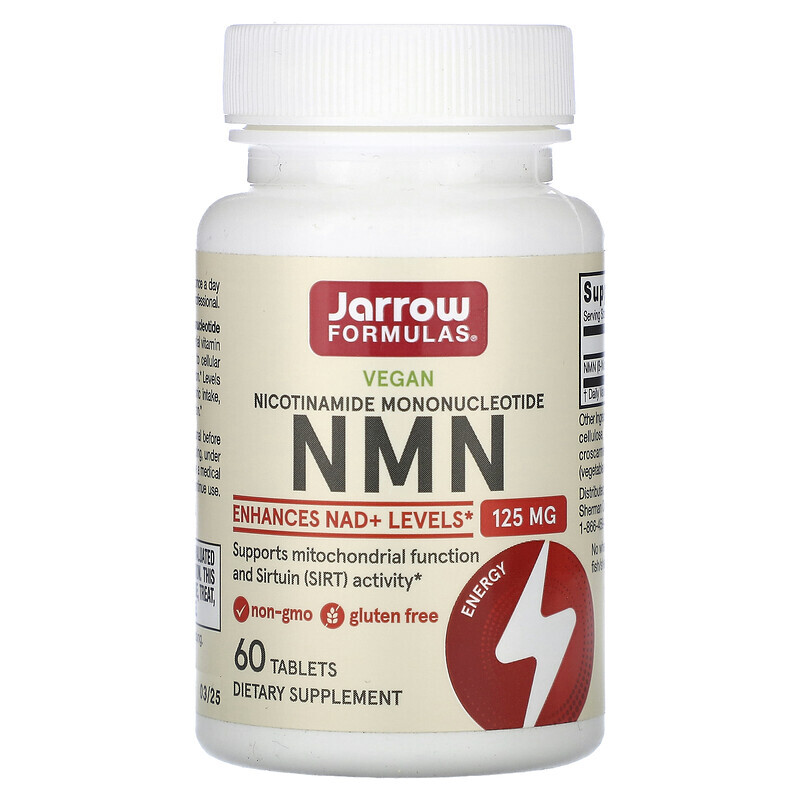 

Jarrow Formulas, NMN (никотинамид мононуклеотид), 125 мг, 60 таблеток