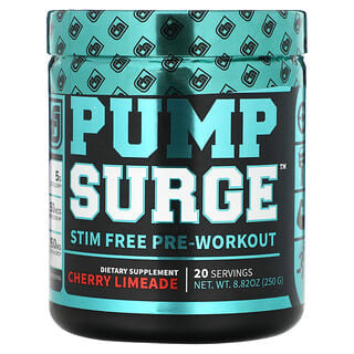 

Jacked Factory, Pump Surge, Stim Free Pre-Workout, Cherry Limeade, 8.82 oz (250 g)