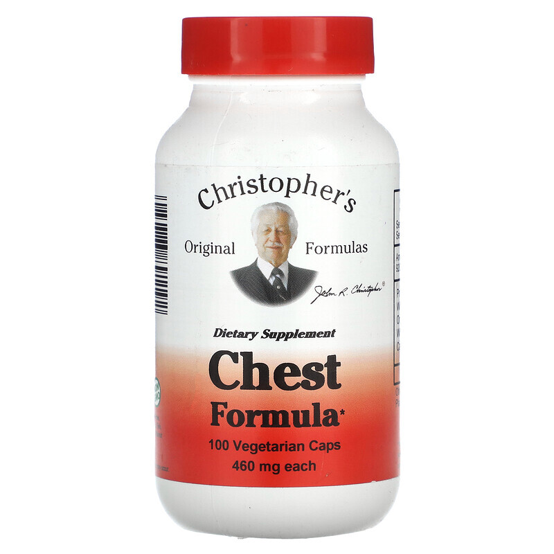 

Christopher's Original Formulas, Chest Formula, 460 мг, 100 вегетарианских капсул