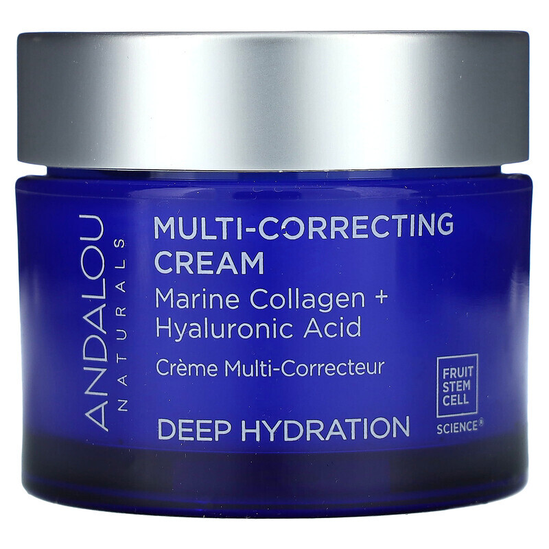 

Andalou Naturals, Multi-Correcting Cream, Bio-Designed Collagen + Hyaluronic Acid, Multi-Korrekturcreme, biotechnologisch entwickeltes Kollagen + Hyaluronsäure, 50 ml (1,7 fl. oz.)