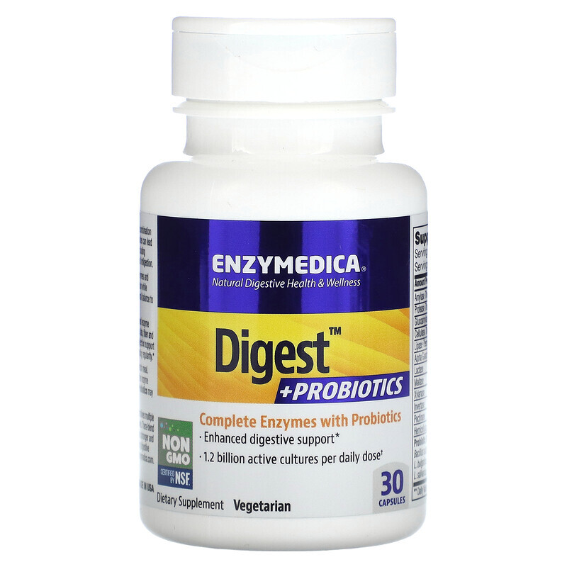 

Enzymedica, Digest + Probiotics`` 30 капсул