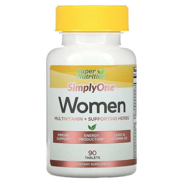 

Super Nutrition, SimplyOne, Women’s Multivitamin + Supporting Herbs, 90 Tablets