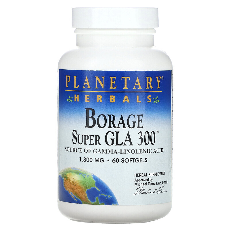 

Planetary Herbals, Borage Super GLA 300, 1,300 mg, 60 Softgels