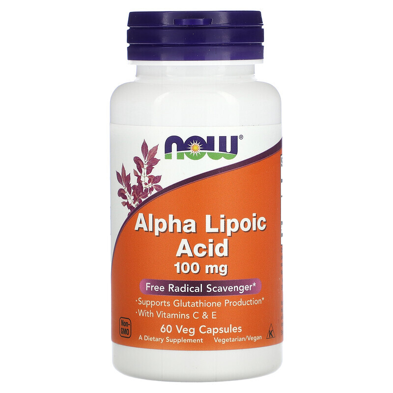 

NOW Foods, Alpha Lipoic Acid, 100 mg, 60 Veg Capsules