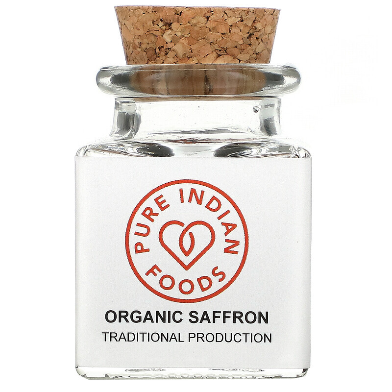 

Pure Indian Foods, Organic Saffron, 1 g