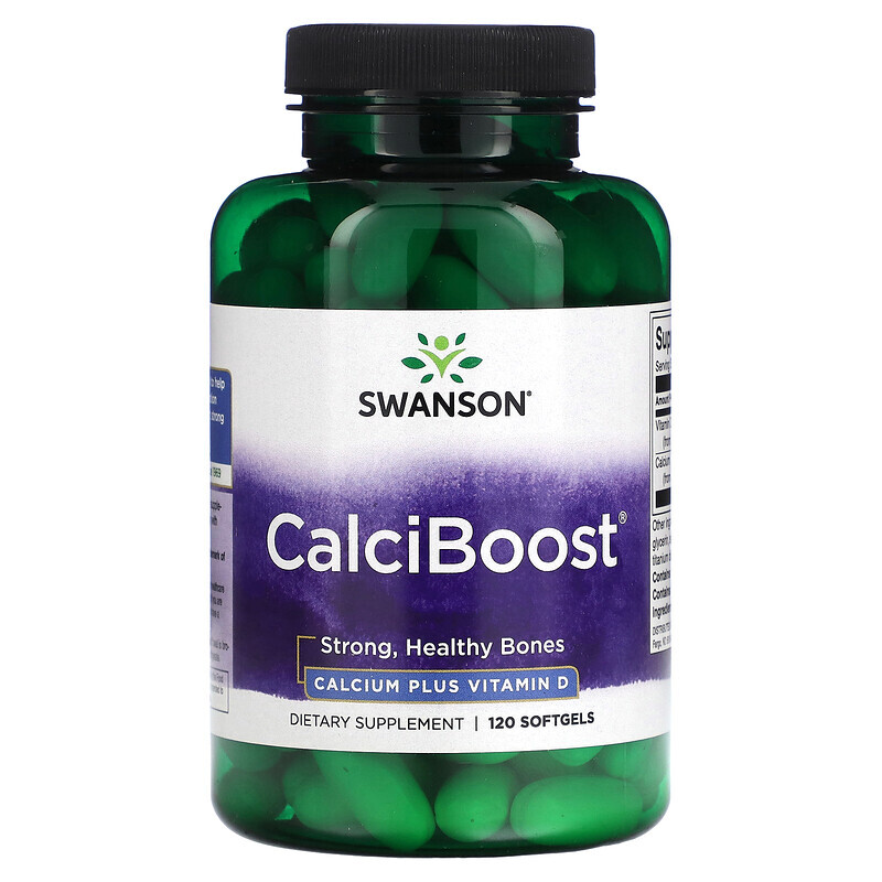 

Swanson, CalciBoost`` 120 мягких таблеток