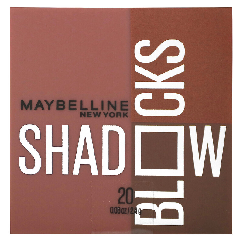 

Maybelline, Shadow Blocks, 20 West 4th & Perry St, 2,4 г (0,08 унции)