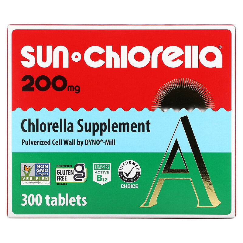 

Sun Chlorella, добавка с хлореллой, 200 мг, 300 таблеток