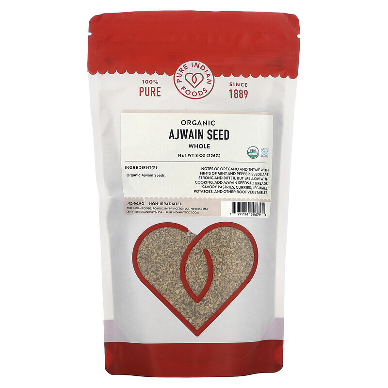 

Pure Indian Foods, Ganze Bio-Ajowan-Samen, 226 g (8 oz.)