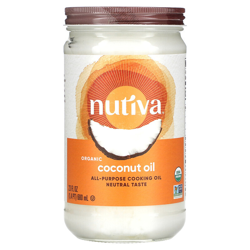 

Nutiva, Органическое кокосовое масло, рафинированное, 23 жидких унций (680 мл)