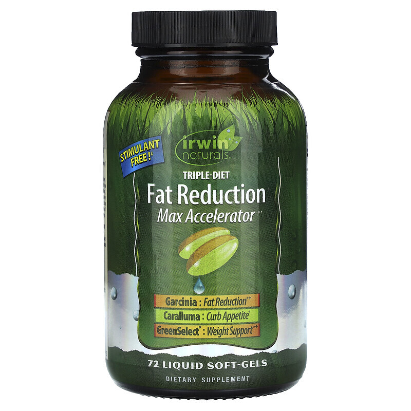 Irwin Naturals, Triple-Diet Fat Reduction + Max Accelerator, 72 желатиновые капсулы