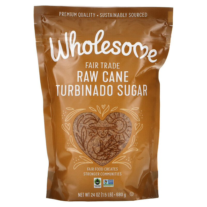 Wholesome Sweeteners, натуральный тростниковый сахар-сырец, турбинадо, 680 г (1,5 фунта/24 унции)