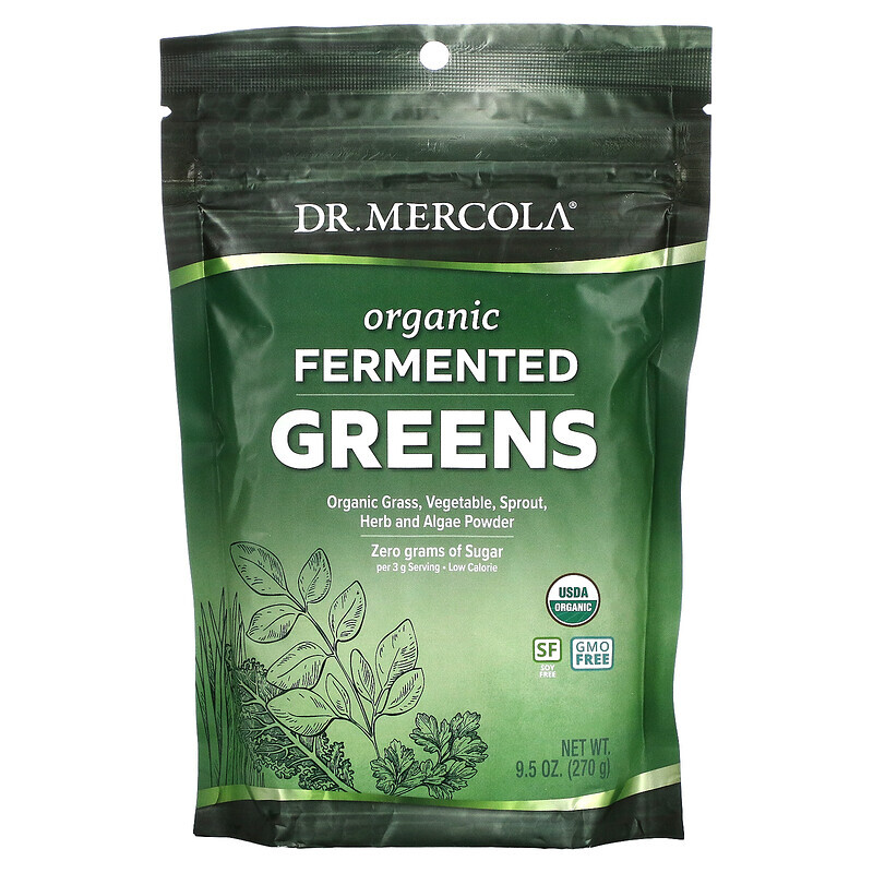 Dr. Mercola, органическая ферментированная зелень, 270 г (9,5 унции)