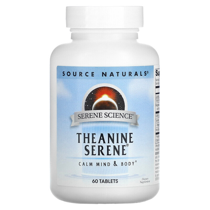 

Source Naturals, Serene Science, Theanine Serene, 60 таблеток